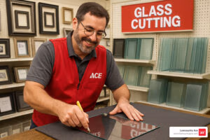 does ace hardware cut glass for picture frames