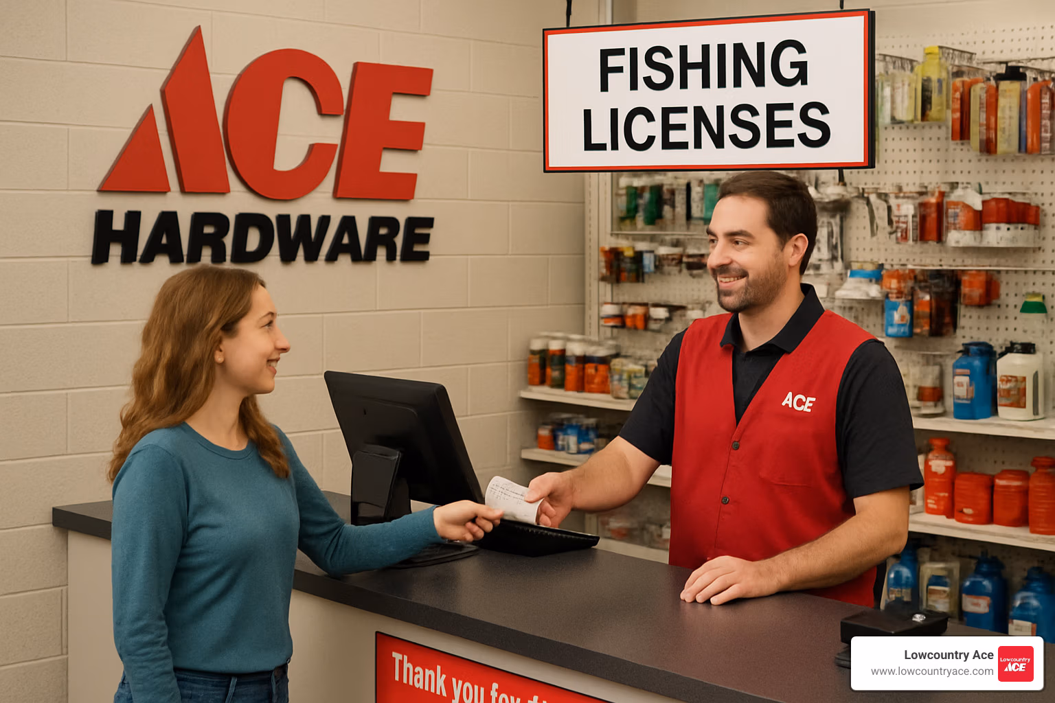 does ace hardware sell fishing license